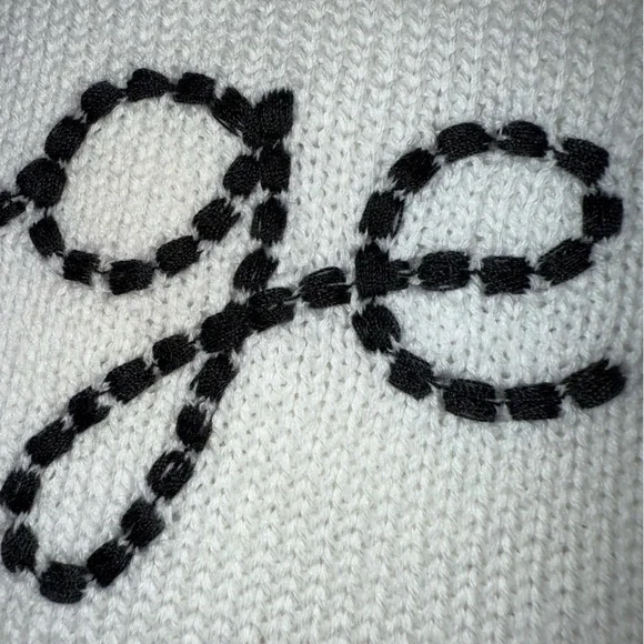 Workshop Republic Clothing Women Sz S ‘Bon Voyage’ White Cotton Knit Sweater New - Picture 16 of 16